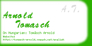arnold tomasch business card
