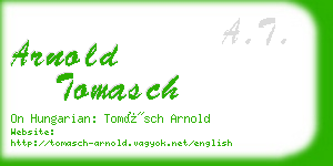 arnold tomasch business card